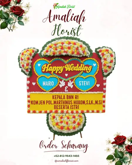 Papan Bunga Pernikahan Sekojo